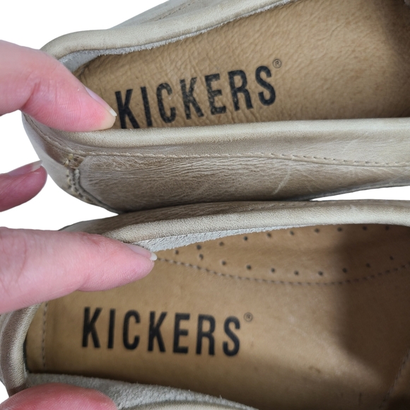 Kickers men's taupe leather slip-on driving loafers size EUR 42 and US 8.5 - Picture 10 of 12